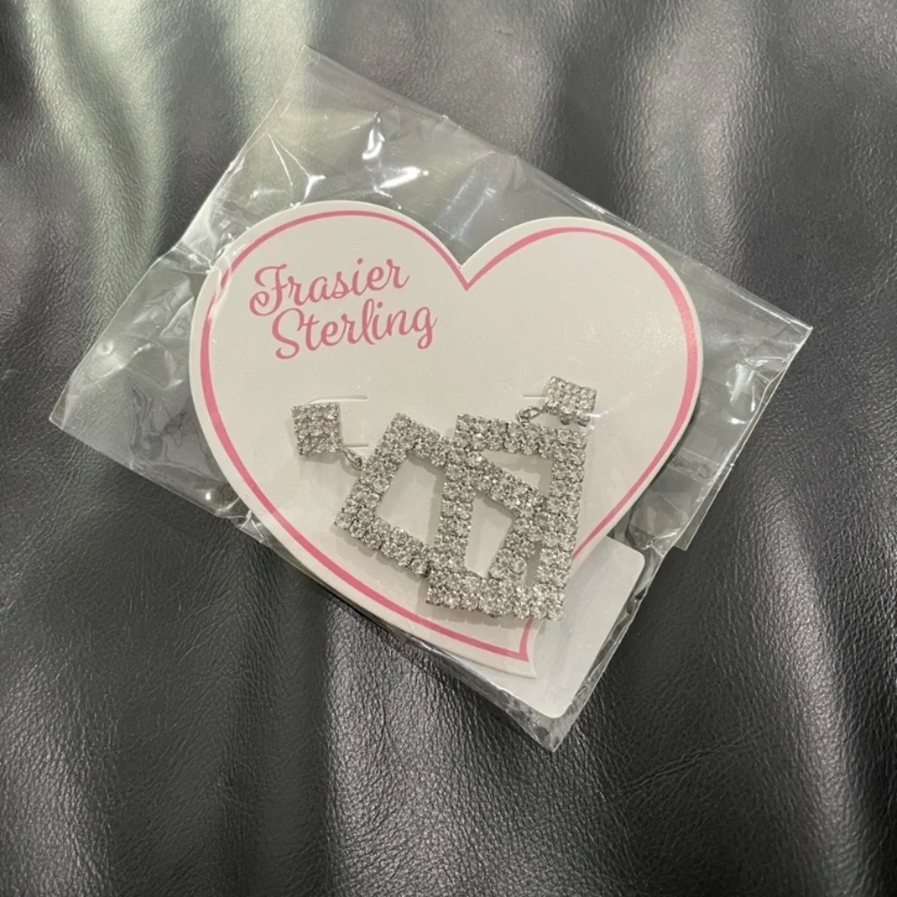 NWT Frasier Sterling Sweet and Sour cubic zirconia silver accent dangly earrings - Picture 9 of 10